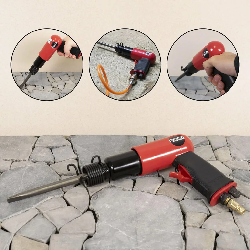9-piece pneumatic chisel hammer set