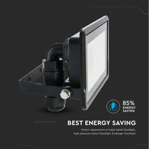 VT-118 LED Floodlight - 10 W - 735 Lm - 4000K - Black