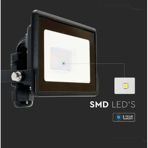 VT-118 LED Floodlight - 10 W - 735 Lm - 4000K - Black