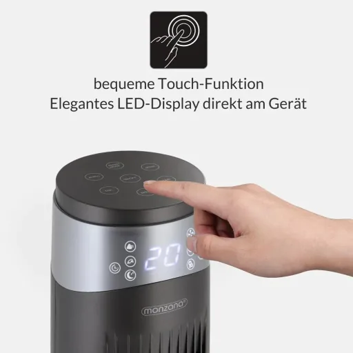 Tower fan grey 120cm including remote control