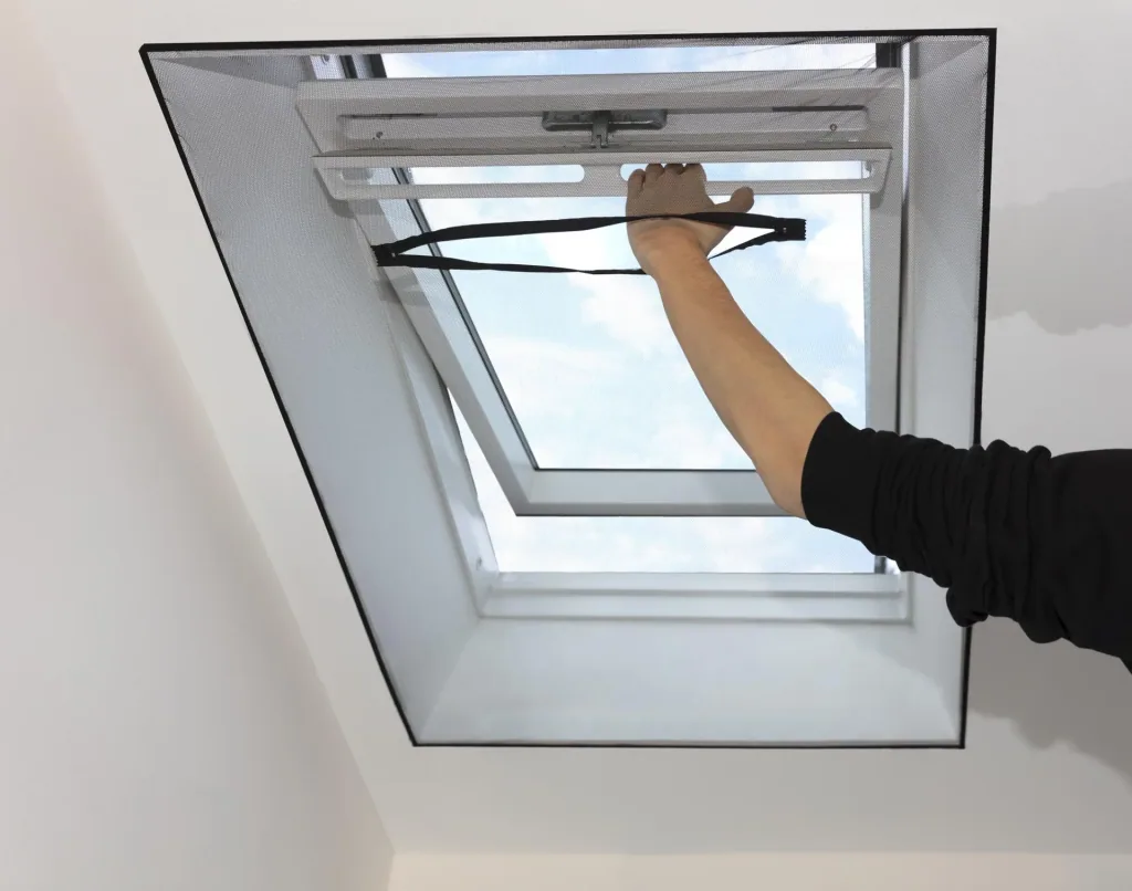 Fly screen for roof windows, black, 2 pieces