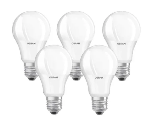 LED light bulb with 5.5 watts, E27, warm white - 5 pieces