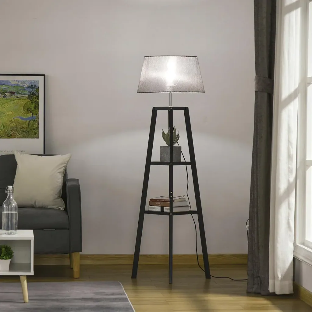 Floor lamp floor lamp shelf levels
