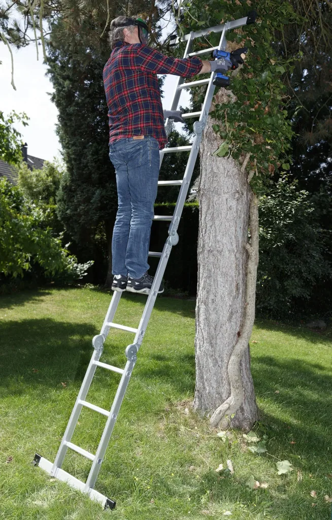 Aluminum multi-purpose ladder 4x3 rungs 7 in 1