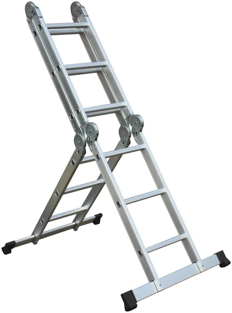 Aluminum multi-purpose ladder 4x3 rungs 7 in 1